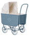 ByASTRUP Poppenwagen Retro Rotan blauw
