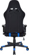 Gamestoel Thomas - bureaustoel racing gaming - stof bekleding - zwart blauw