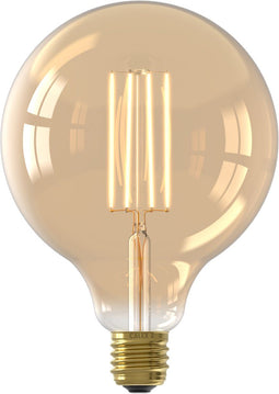 Calex Filament LED Lamp - G125 Vintage Lichtbron - E27 - Goud - Warm Wit Licht - Dimbaar