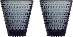 Iittala Kastehelmi - Tumbler Glazen Set - Waterglas - Vaatwasserbestendig - Donkergrijs - 30 cl - 2 Stuks