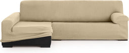 Hoes voor chaise longue met lange armleuning links Eysa ULISES Beige 170 x 110 x 310 cm