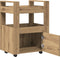 vidaXL - Keuken - Trolley - Artisan - Eiken - 60x45x80 - cm - Bewerkt - Hout