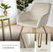 tectake® Eetkamerstoel Marilyn - Ergonomische Fluweelstoel - Gouden Poten - Creme