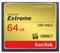 SanDisk Extreme - CompactFlash 64GB - Max. leessnelheid 120MB/s - Max. schrijfsnelheid 85MB/s