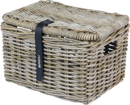 Basil Dax S - Fietsmand voorop - Met deksel - Grijs