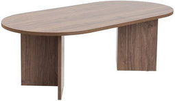 IRIS Walnoten - Ovale Salontafel - 60 x 119 x 40 cm - Okkernoot