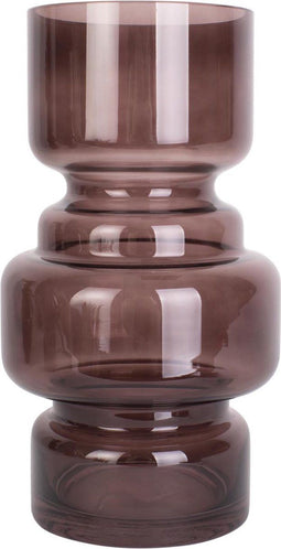 Present Time Vaas Courtly - Glas Chocolade Bruin - Large - 14x25cm - Scandinavisch