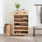 vidaXL - Schoenenkast - 60x35x105 - cm - bewerkt - hout - sonoma - eikenkleurig
