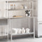 vidaXL - Keukenwerktafel - met - bovenschap - 110x55x150 - cm - roestvrij - staal