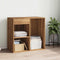 vidaXL - Cosmeticakast - 80x40x75 - cm - bewerkt - hout - artisanaal - eikenkleur