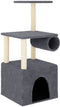 vidaXL - Kattenmeubel - met - sisal - krabpalen - 109,5 - cm - lichtgrijs