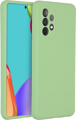 Accezz Samsung Galaxy A52 / A52s / A52 (5G) - Liquid Silicone Backcover - Schokabsorberend - Groen