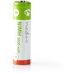Nedis BANM20HR64B - NiMH-batterijen 2000mAh - Laag zelfontladend - Geschikt voor DECT-telefoons speelgoed zaklampen (2 stuks)