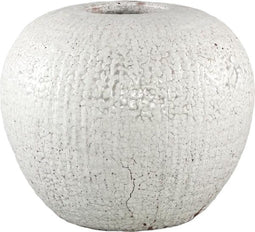 PTMD Cozz Bloempot - H31 x Ø37 cm - Terracotta - Wit