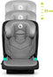 Lionelo Neal - i-Size Premium Autostoel 100-150 cm - ISOFIX - Verstelbare hoofdsteun 14 posities - Ventilatiesysteem - Zijbescherming - Wasbare bekleding - Groeit mee tot 12 jaar - Grijs