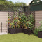 vidaXL - Tuinplanner - met - Trellis - - - 5 - stuks - - - Bruin - - - 120x120x143 - cm