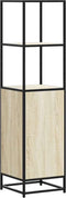 vidaXL - Hoge - kast - 35,5x35x139 - cm - bewerkt - hout - en - metaal - sonoma - eiken