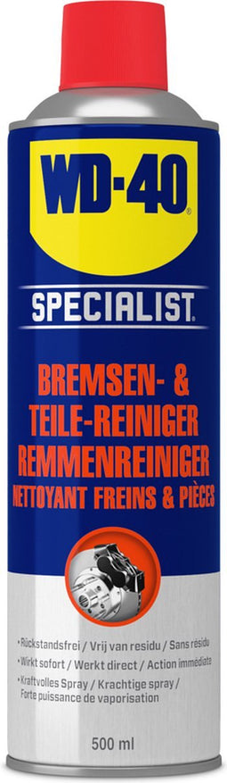 WD-40 Specialist® Remmen- & Onderdelenreiniger - 500ml - Krachtige Reiniger - Ontvetter - Verwijdert stof, vuil, olie en remvloeistof