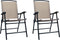 vidaXL - Tuinstoelen - inklapbaar - 2 - st - textileen - crème