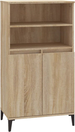vidaXL - Hoge - kast - 60x36x110 - cm - bewerkt - hout - sonoma - eikenkleurig