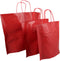 Tas - Papier - gedraaid papieren koord - 46x31.5cm - bodemvouw 15cm - papieren draagtas - rood - 50 stuks