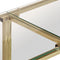 vidaXL - Wandtafel - roestvrijstaal - en - gehard - glas - goudkleurig