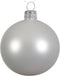 4 Glazen kerstballen mat 10 cm winter wit