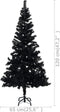 vidaXL - Kunstkerstboom - met - verlichting - en - kerstballen - 120 - cm - PVC - zwart