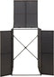vidaXL - Containerberging - enkel - 70x80x117 - cm - poly - rattan - zwart