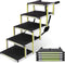 PRIORPET Hondentrap Auto - 5 Treden - Opvouwbaar - Antislip - Reflecterend - 77KG Capaciteit - Geschikt voor SUV en Middenklasse Auto's