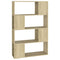 Boekenkast/kamerscherm 80x24x124,5 cm bewerkt hout sonoma eiken