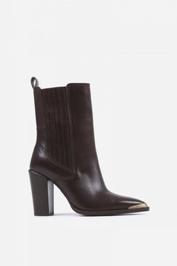 BRONX new-americana - Enkellaars - Binnenrits en metalen neus - Bruin