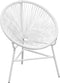 vidaXL - Tuinmaanstoel - poly - rattan - wit