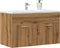 vidaXL - Wastafelkast - 80x38,5x46 - cm - bewerkt - hout - artisanaal - eikenkleur