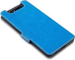 Qubits - slim wallet hoes - Geschikt voor Samsung Galaxy A80 - Lichtblauw