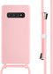 iMoshion Hoesje Geschikt voor Samsung Galaxy S10 Hoesje Met Koord - iMoshion Siliconen hoesje met koord - Roze
