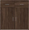 vidaXL - Dressoir - 79x38x80 - cm - bewerkt - hout - bruin - eikenkleur