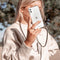 iMoshion Hoesje Geschikt voor Samsung Galaxy A72 Hoesje Met Koord - iMoshion Design Hoesje met Koord - Wit / Transparant / Woman Flower