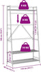 vidaXL - Kledingrek - met - schappen - 110x40x180 - cm - bamboe