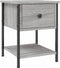 vidaXL - Nachtkastjes - 2 - st - 34x35,5x45 - cm - bewerkt - hout - grijs - sonoma - eiken