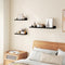 Woltu Wandplank Set 3-delig Zwart - 2x 30x5x10 cm & 1x 60x5x10 cm