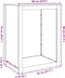 vidaXL Haardhoutrek - 60x40x80 cm - staal - zwart