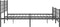 vidaXL - Bedframe - met - voetbord - zonder - matras - metaal - zwart - 180x200 - cm