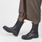 PS Poelman Bond - Dames Leren Chelsea Enkellaarzen - Chunky Zool 4,5 cm - Zwart - Maat 38