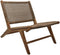 Loungestoel tuin Rio - 66x80x65 - Abaca/naturel - Teak/bananenblad