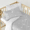 Onderlaken HappyFriday BASIC KIDS Wit Grijs 60 x 120 x 14 cm Sterren