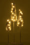 J-Line Kerstboom - metaal - bruin/camel - LED lichtjes - large