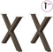 vidaXL - Eettafelpoten - 2 - st - X-vormig - 90x(72-73) - cm - staal - naturel