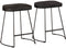 vidaXL - Barkrukken - 2 - st - zwart - 46x38x52 - cm - massief - mangohout