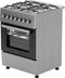 Wiggo WO-E606A(XX) - Vrijstaand gasfornuis - 60 cm - 4 kookzones - 66L oven - Roestvrijstaal - Energieklasse A